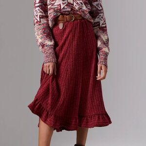 Anthropologie Pauline Midi Skirt